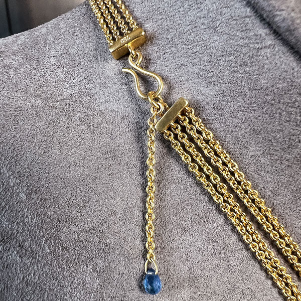 Multistone Briolette Swag Necklace- Heirloom by Doyle & Doyle