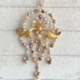 Antique Victorian Natural Pearl Pin/ Pendant, from Doyle & Doyle vintage and antique jewelry boutique