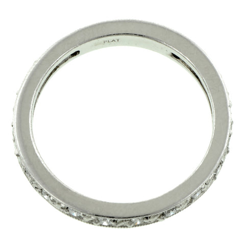 Diamond Eternity Band with s-curve design in platinum, from Doyle & Doyle vintage and antique jewelry 