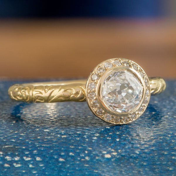 Diamond Frame Engagement Ring, Old Euro 0.75ct- Heirloom by Doyle & Doyle