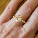 Diamond Frame Engagement Ring, Old Euro 0.75ct- Heirloom by Doyle & Doyle