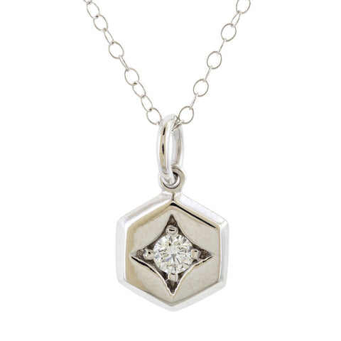 Hex Diamond Pendant Necklace, Heirloom by Doyle & Doyle, from Doyle & Doyle jewelry in New York 