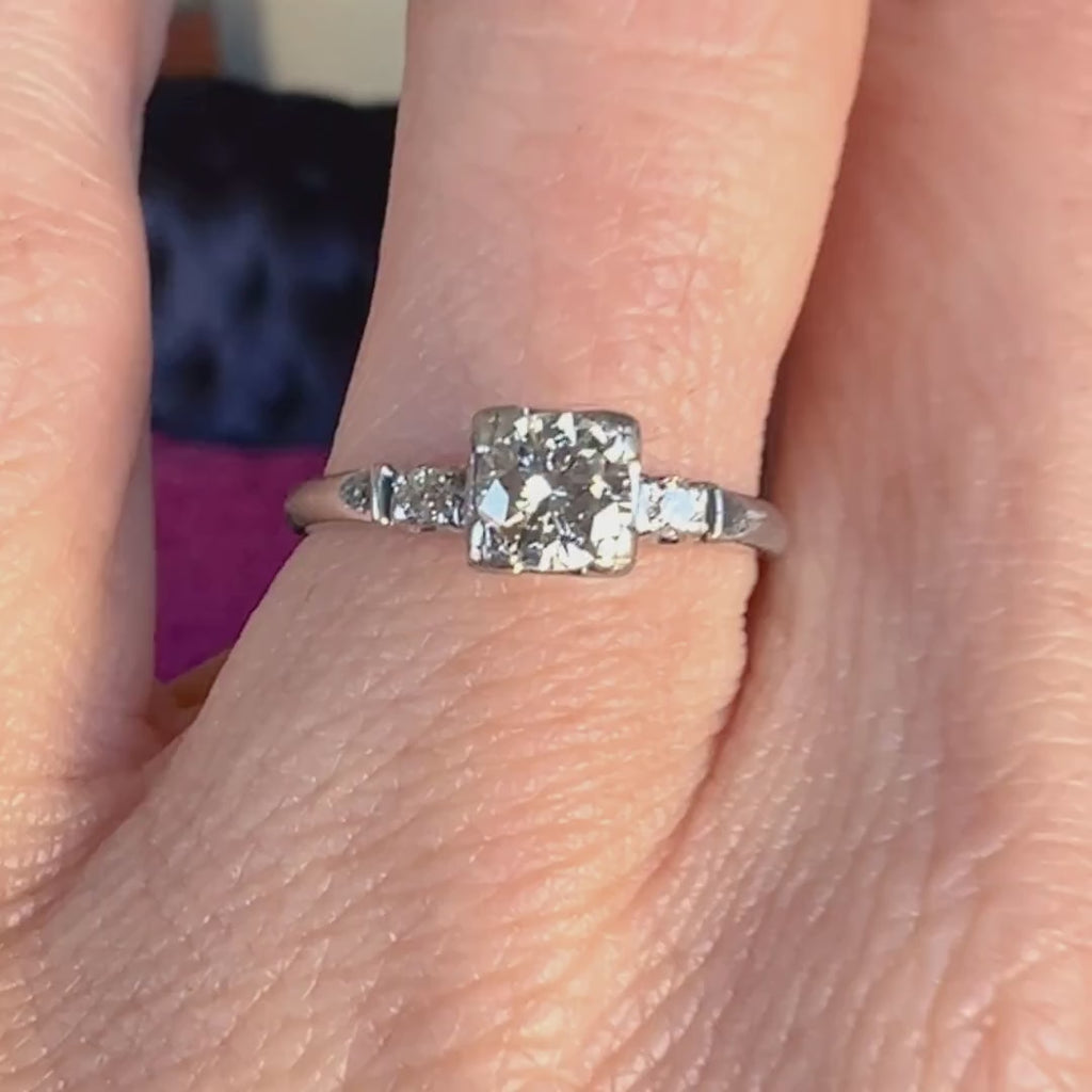 Vintage Engagement Ring, RBC. 0.40ct. sold by Doyle and Doyle an antique and vintage jewelry boutique