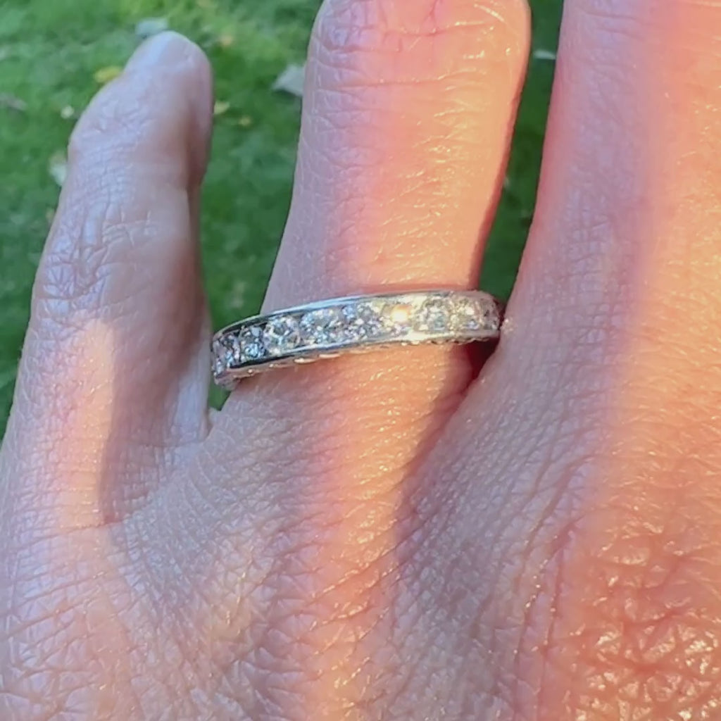Vintage Diamond Eternity Band sold by Doyle and Doyle an antique and vintage jewelry boutique