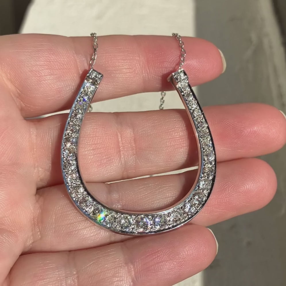Antique Diamond Horseshoe Necklace, from Doyle & Doyle antique and vintage jewelry boutique