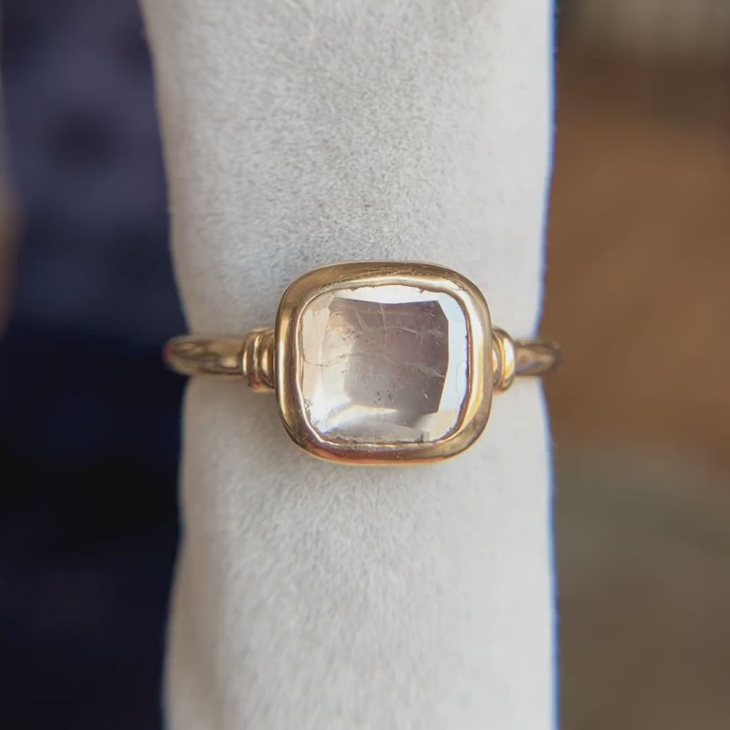 Portrait Cut Diamond Ring in gold, sold by Doyle & Doyle antique and vintage jewelry boutique