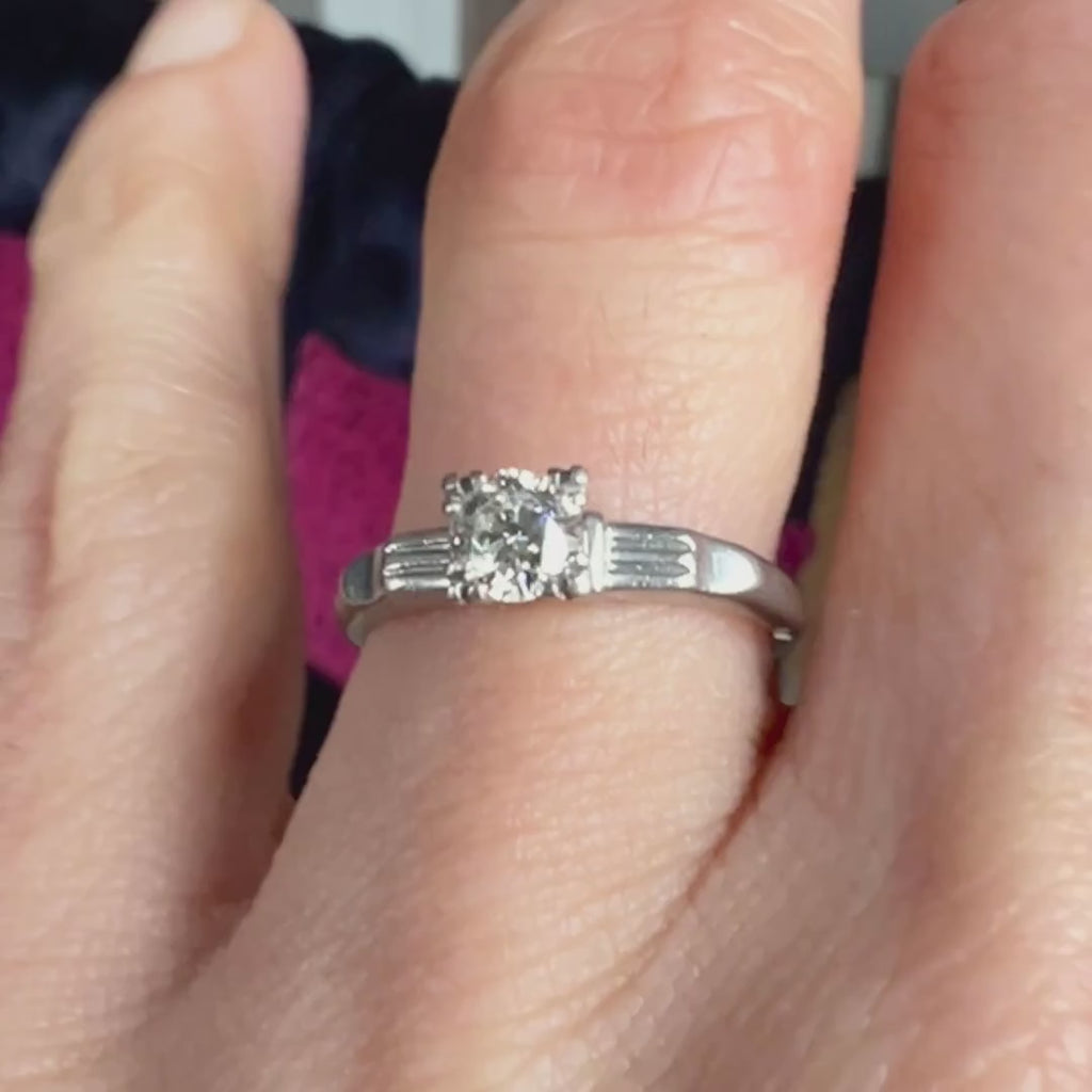 Vintage Engagement Ring, 0.45ct sold by Doyle and Doyle an antique and vintage jewelry boutique