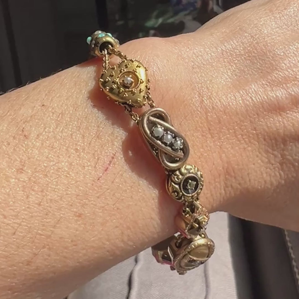 Antique Slide Bracelet sold by Doyle and Doyle an antique and vintage jewelry boutique