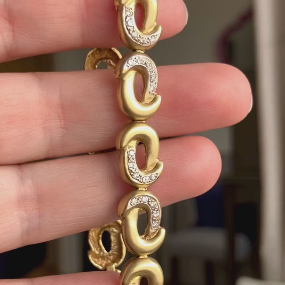Vintage Diamond Link Necklace, from Doyle & Doyle antique and vintage jewelry boutique