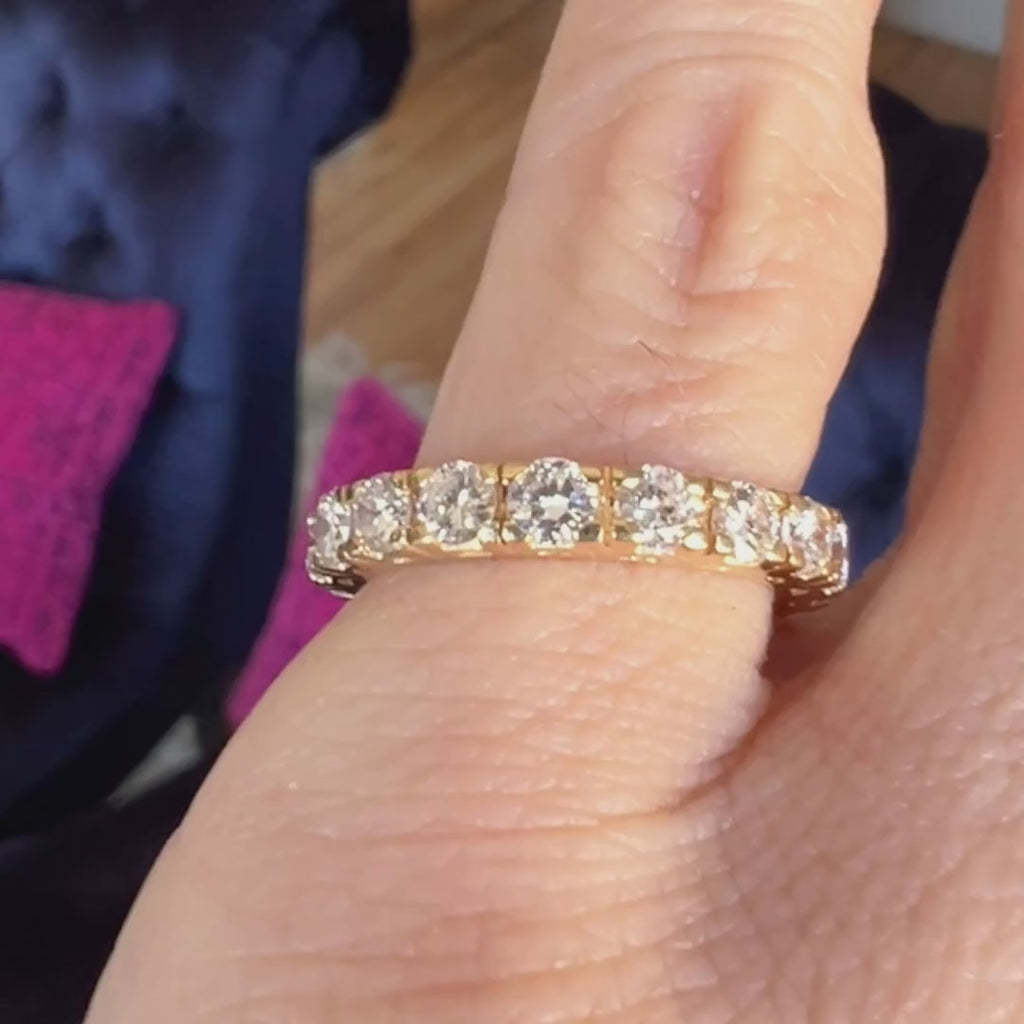 Vintage Diamond Eternity Band sold by Doyle and Doyle an antique and vintage jewelry boutique