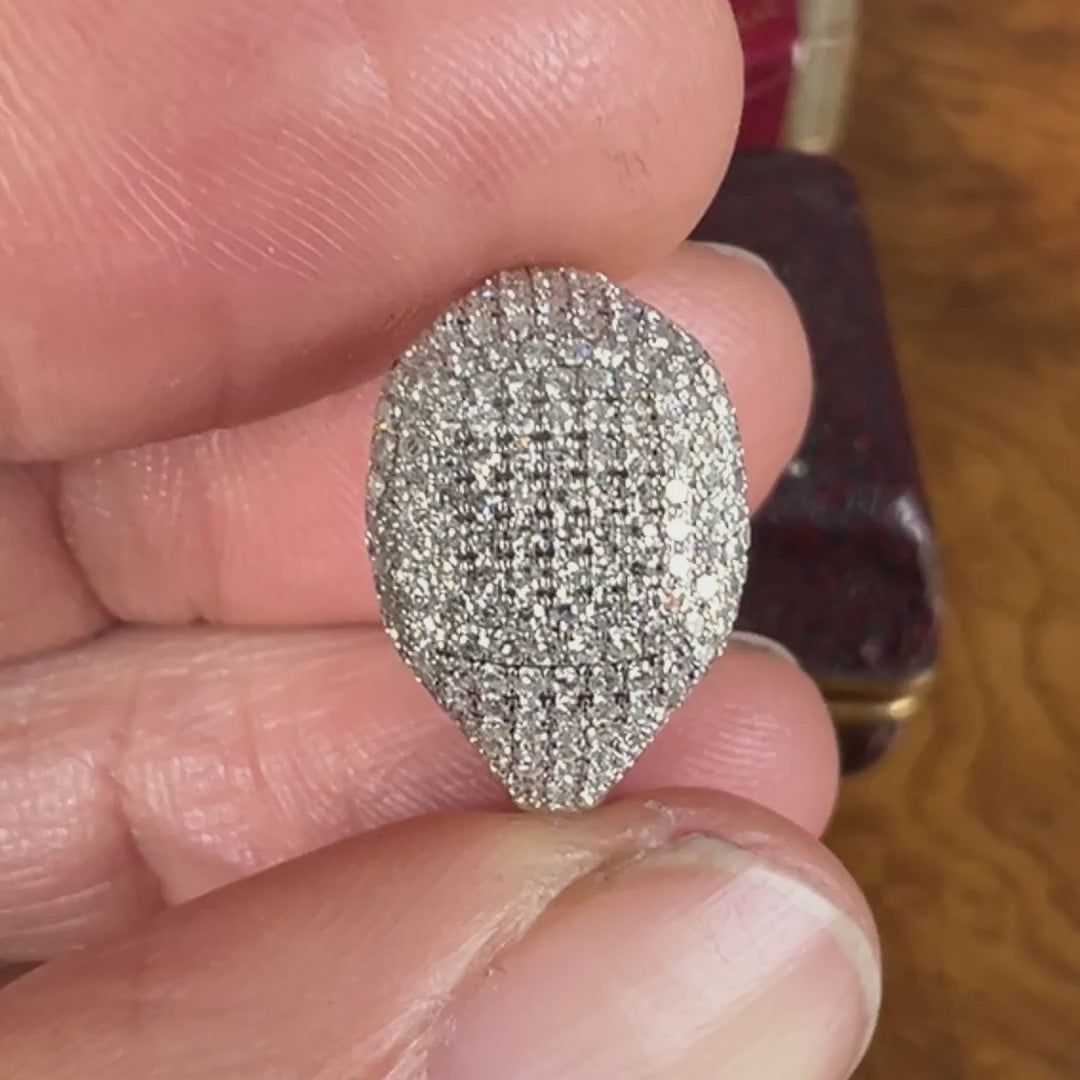 Estate Pave Set Diamond Ring sold by Doyle and Doyle an antique and vintage jewelry boutique