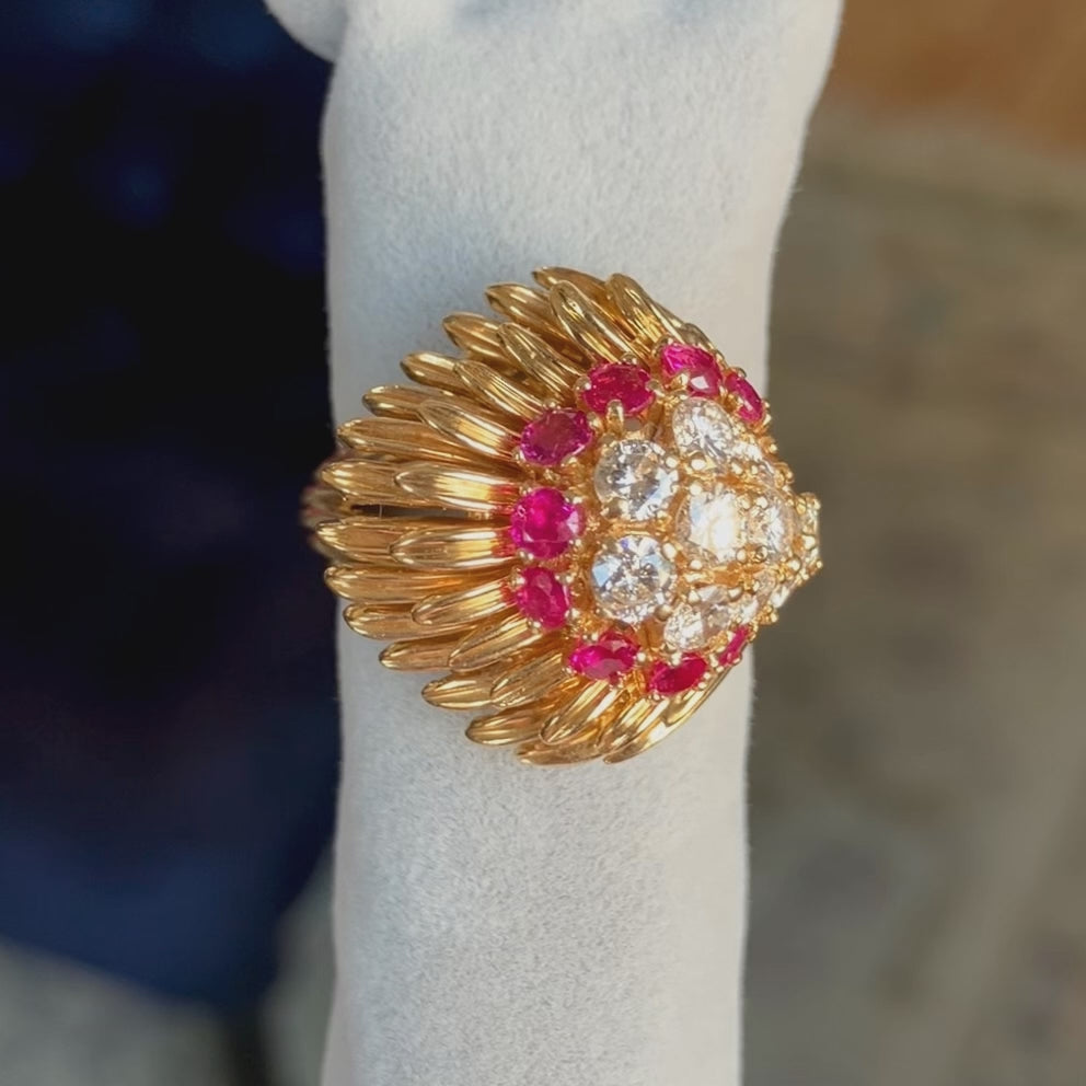 Retro Diamond & Ruby Ring, from Doyle & Doyle antique and vintage jewelry boutique