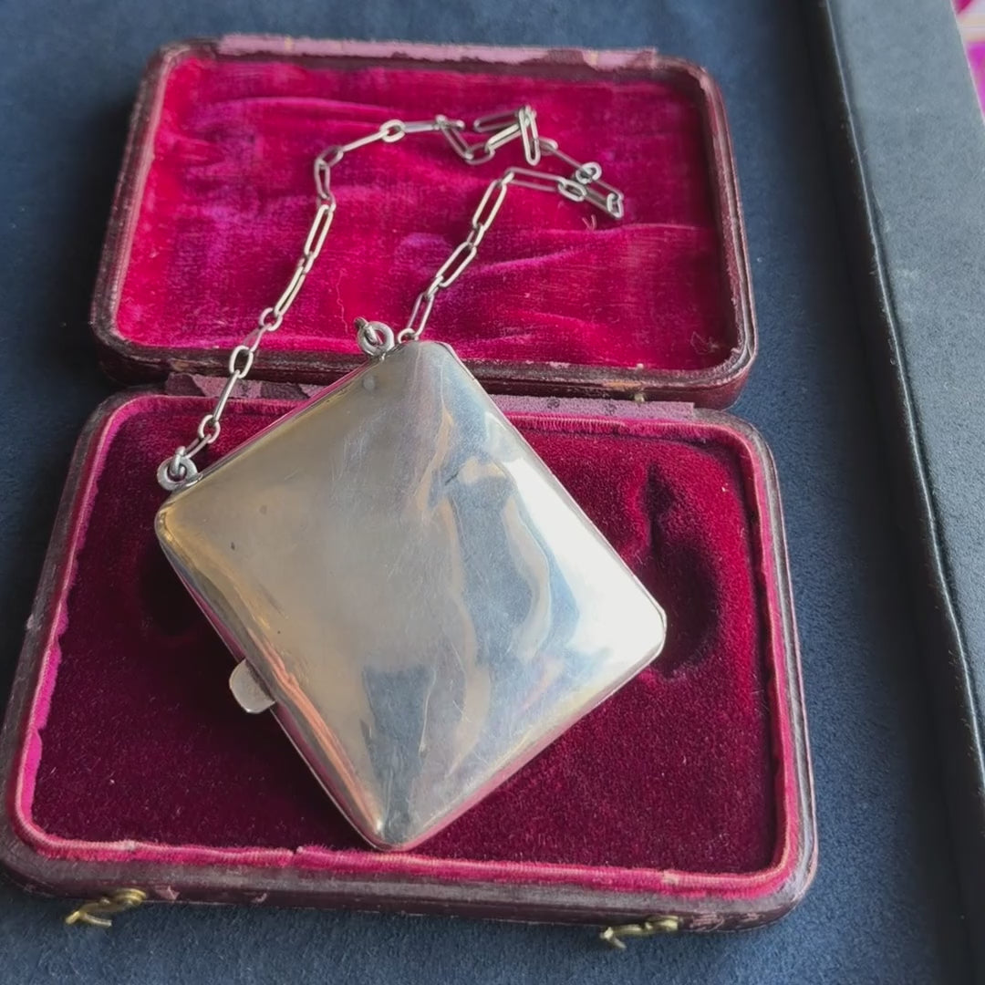 Vintage Silver Necessaire/ Minaudiere with Coin Case, from Doyle & Doyle antique and vintage jewelry boutique