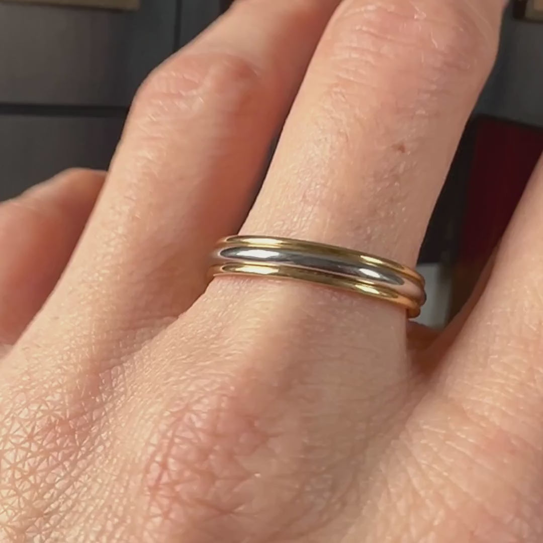 Vintage Two-toned Wedding Band sold by Doyle and Doyle an antique and vintage jewelry boutique