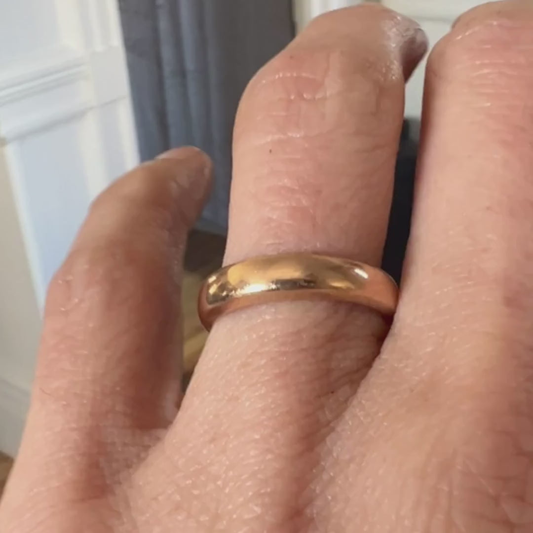 Antique Swedish Gold Band "1909" sold by Doyle and Doyle an antique and vintage jewelry boutique