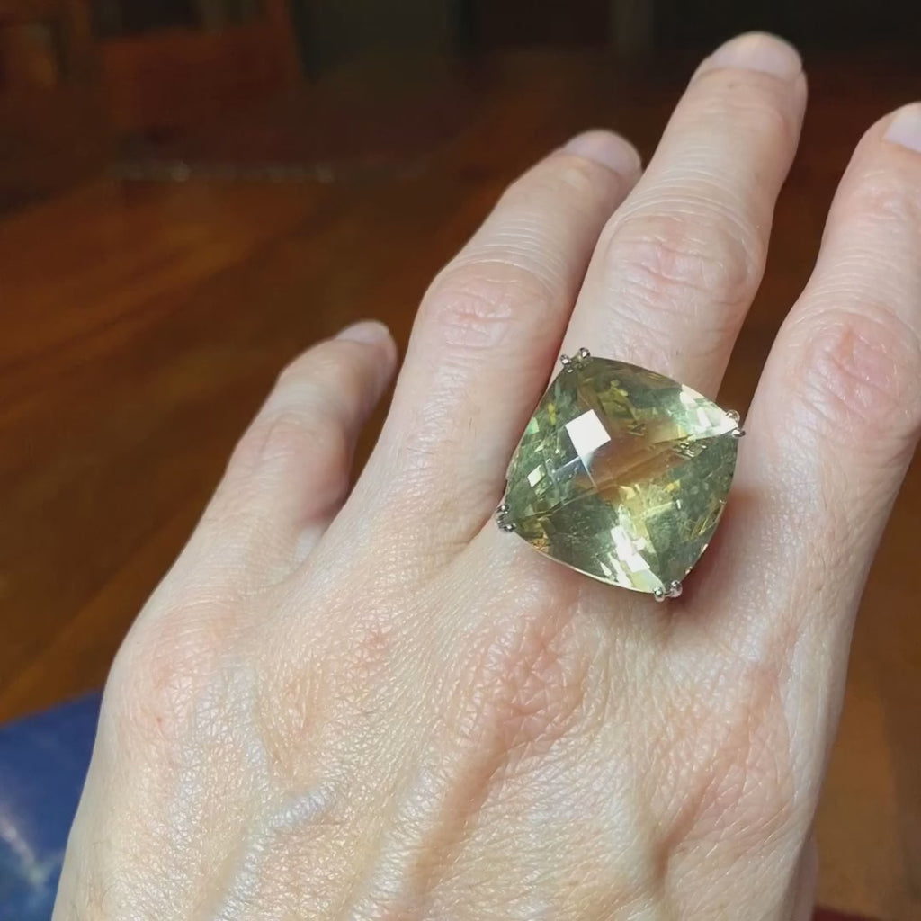 Vintage citrine and diamond cocktail ring, from Doyle & Doyle jewelry