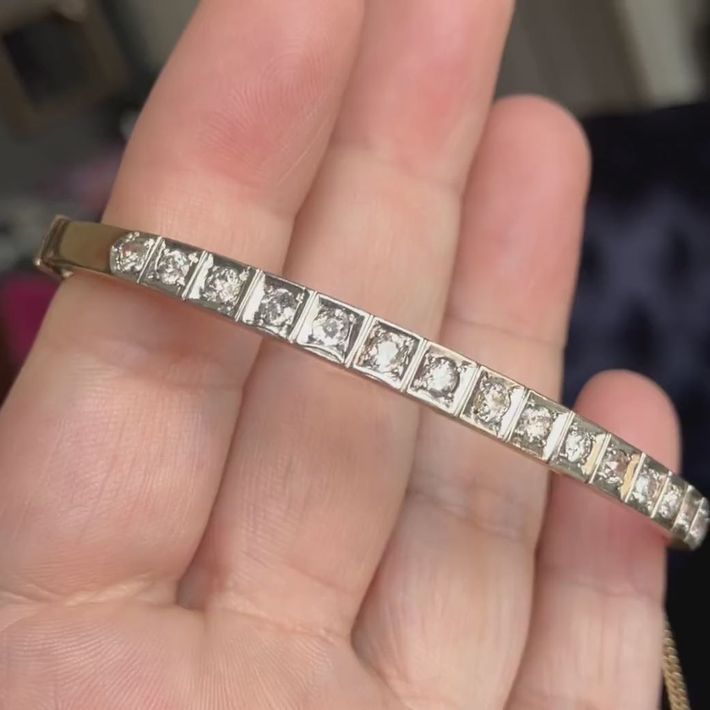 Antique Diamond Bangle Bracelet, sold by Doyle & Doyle antique and vintage jewelry boutique