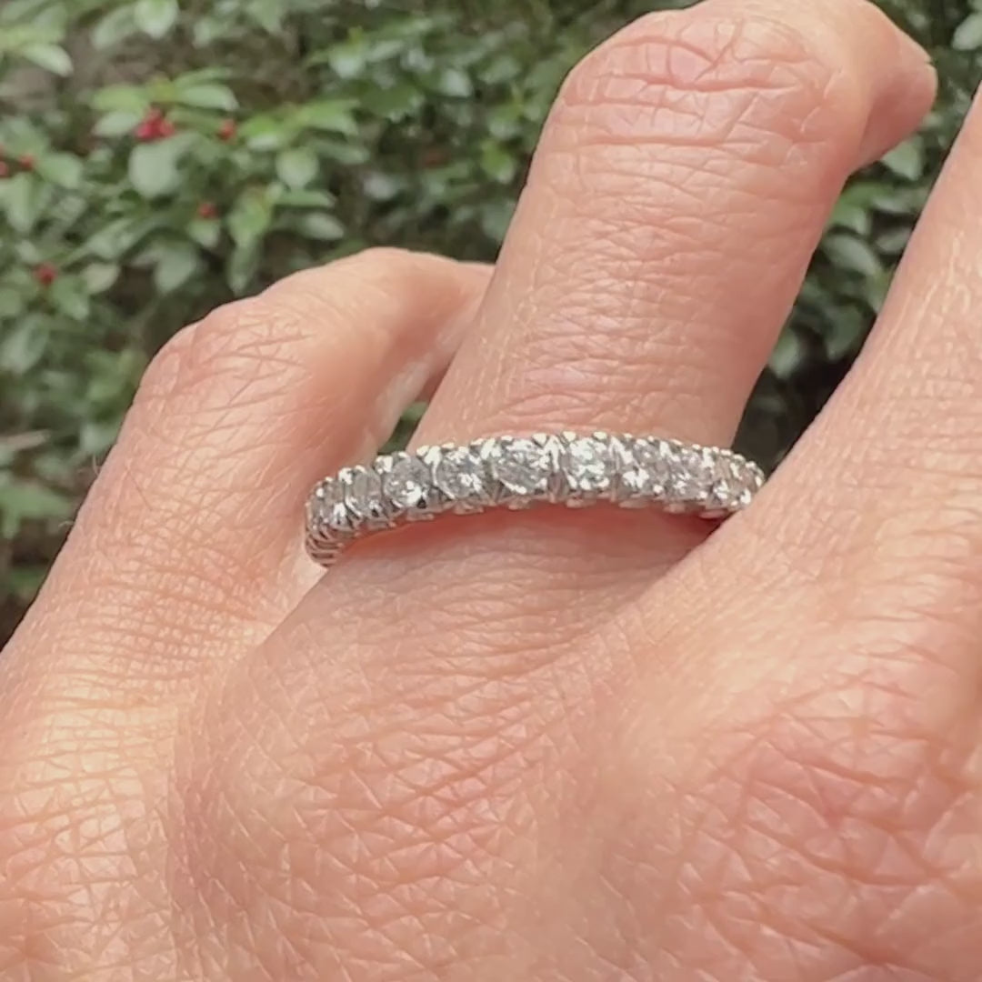 Vintage Diamond Eternity Band sold by Doyle and Doyle an antique and vintage jewelry boutique
