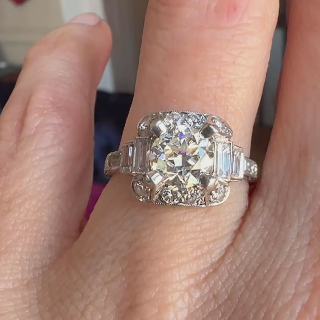 Art Deco Diamond Engagement Ring, from Doyle & Doyle antique and vintage jewelry boutique
