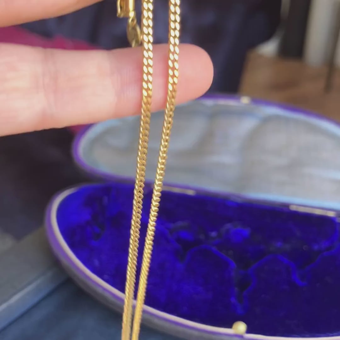 Vintage Curb Link Gold Chain Necklace, sold by Doyle & Doyle antique and vintage jewelry boutique