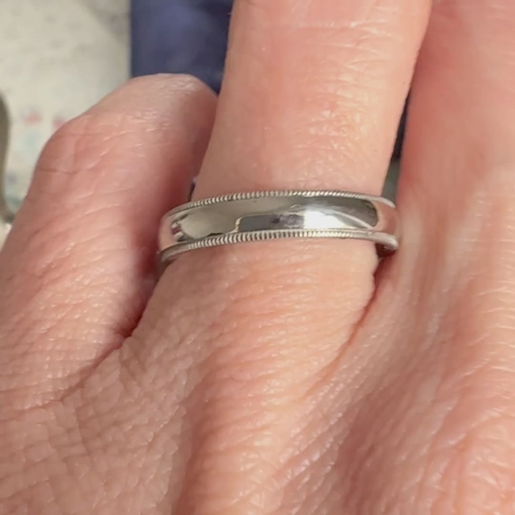 Comfort Fit Wedding Band Ring, 4mm 14kw sold by Doyle and Doyle an antique and vintage jewelry boutique
