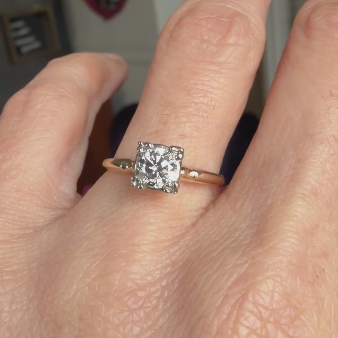Vintage Solitaire Engagement Ring, RBC 0.70ct. sold by Doyle and Doyle an antique and vintage jewelry boutique