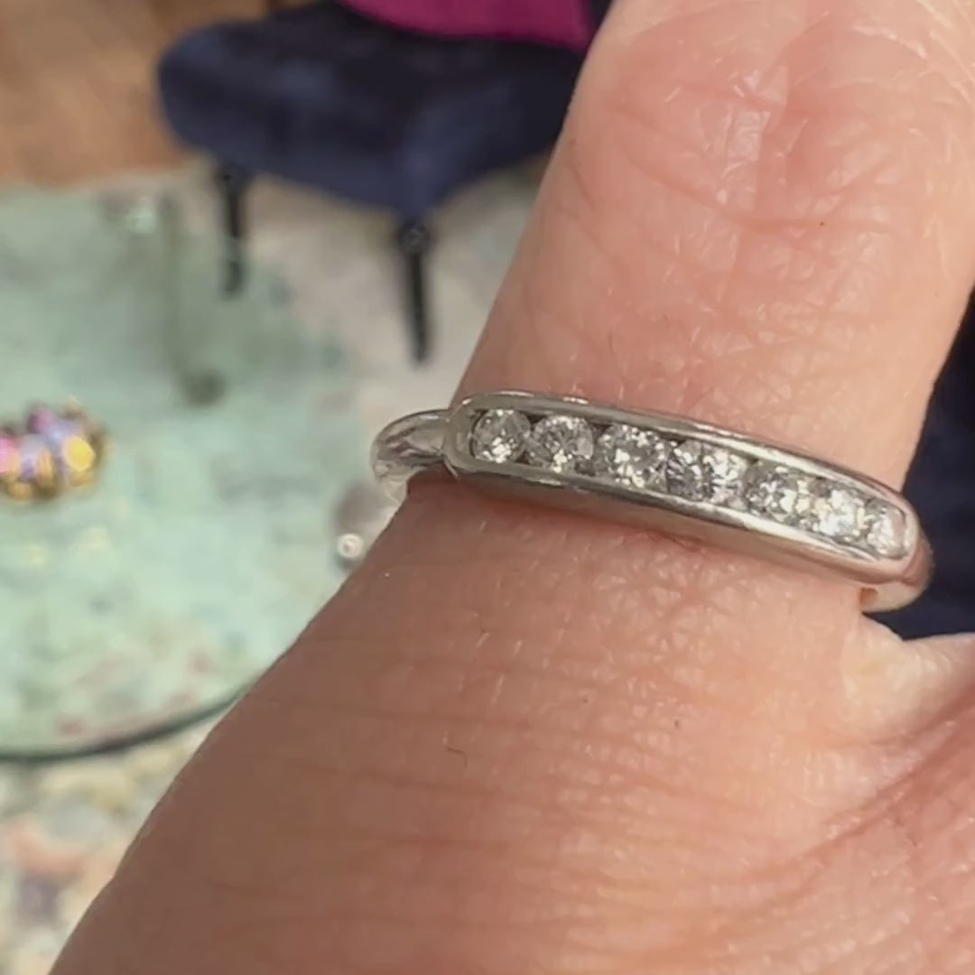 Vintage Diamond Band sold by Doyle and Doyle an antique and vintage jewelry boutique