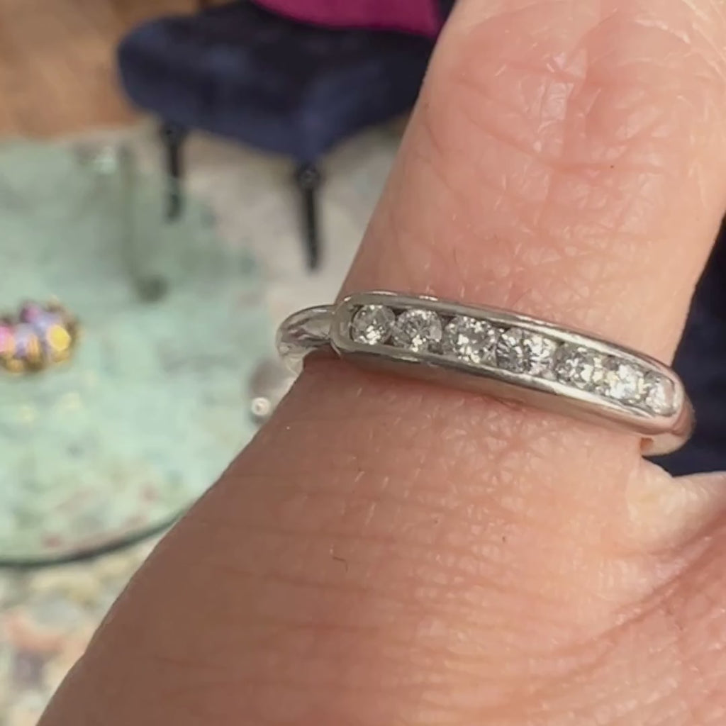 Vintage Diamond Band sold by Doyle and Doyle an antique and vintage jewelry boutique
