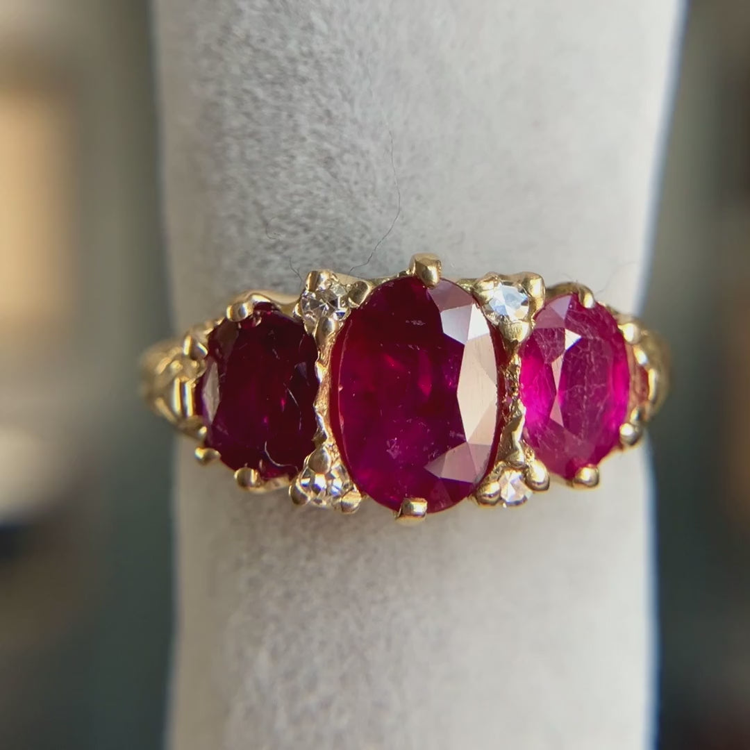 Vintage Ruby & Diamond Ring, from Doyle & Doyle antique and vintage jewelry boutique