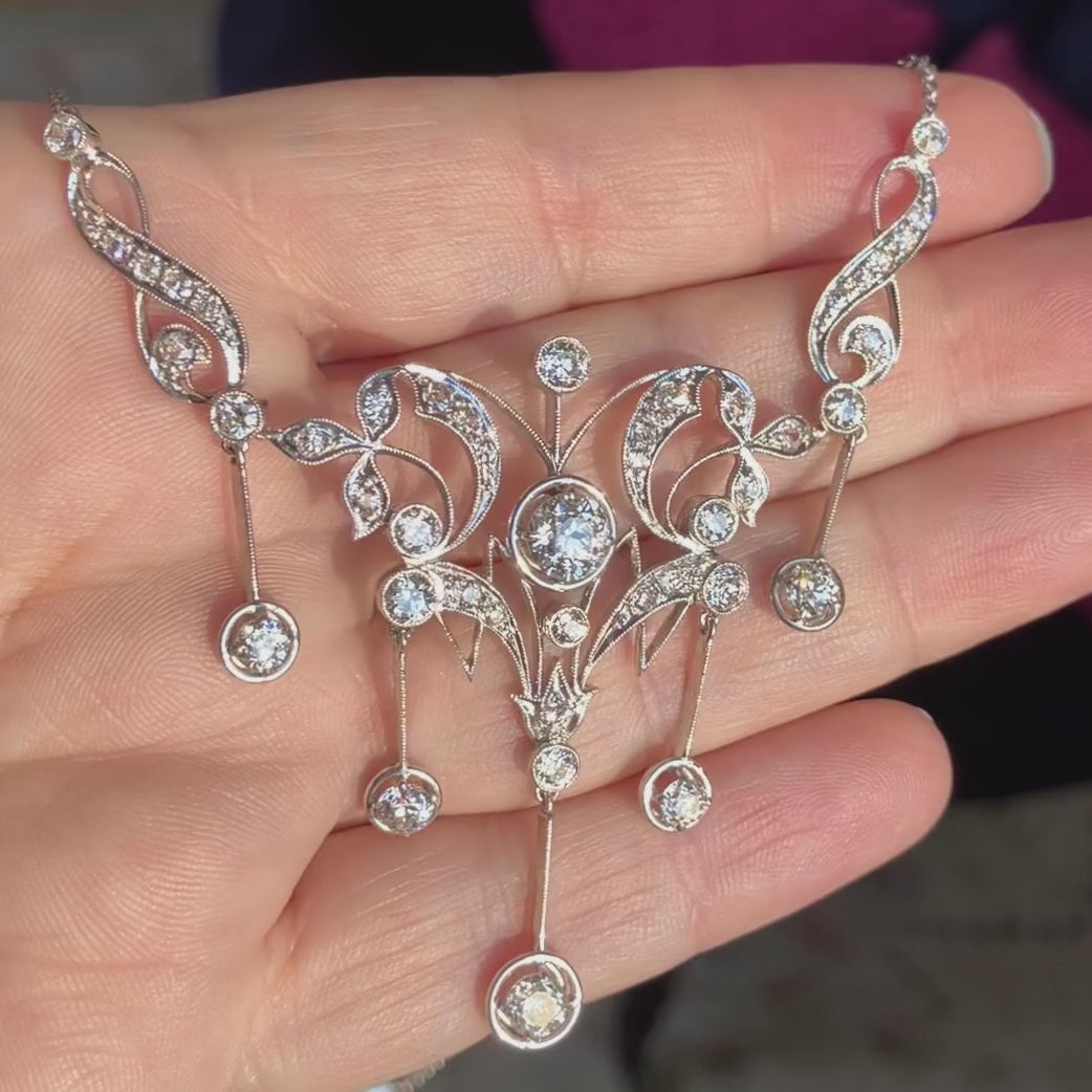 Vintage Diamond Festoon Necklace, from Doyle & Doyle antique and vintage jewelry boutique