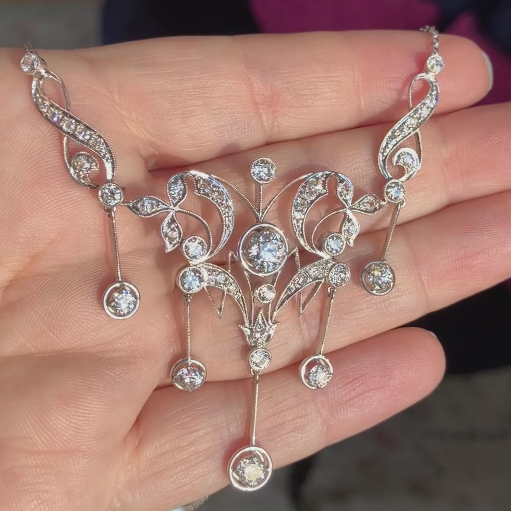 Vintage Diamond Festoon Necklace, from Doyle & Doyle antique and vintage jewelry boutique