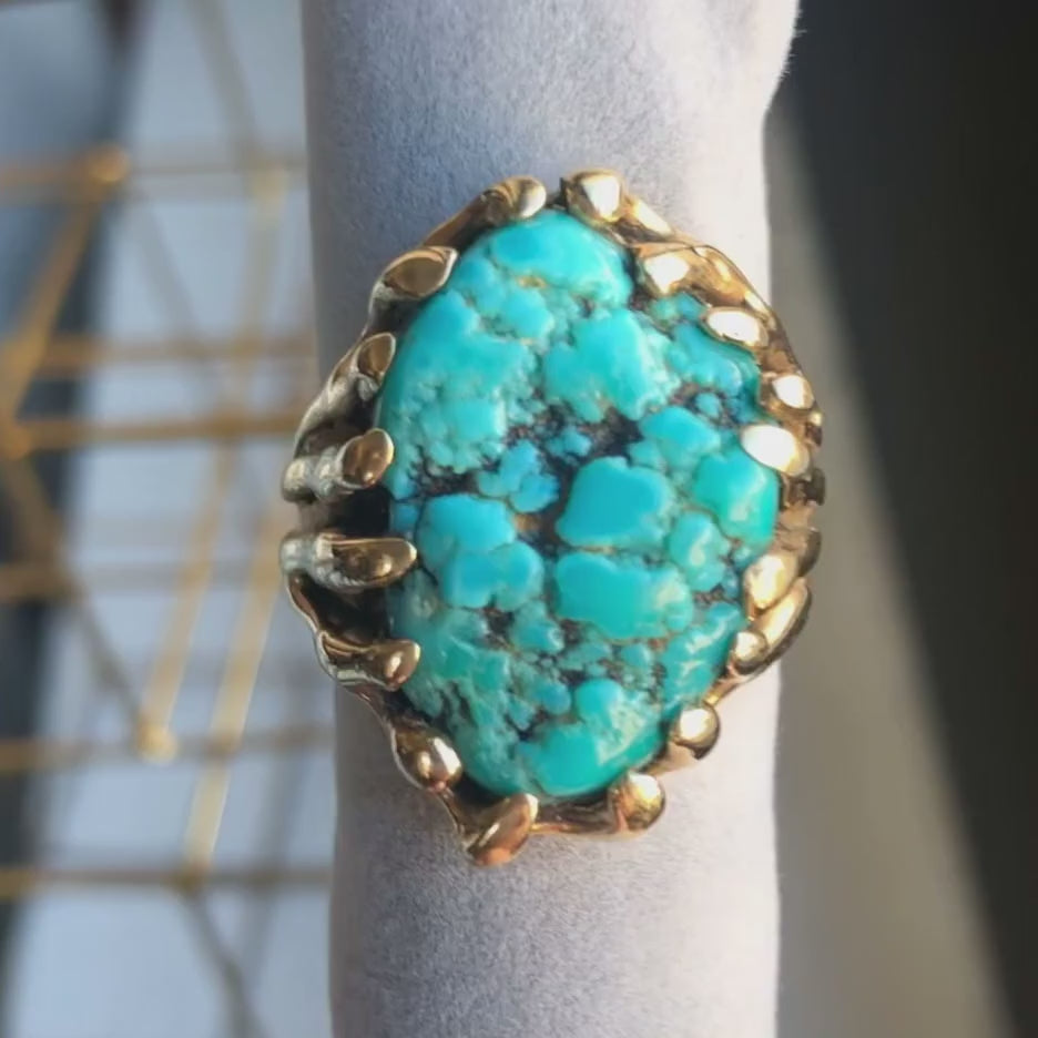 Vintage Turquoise Ring sold by Doyle and Doyle an antique and vintage jewelry boutique