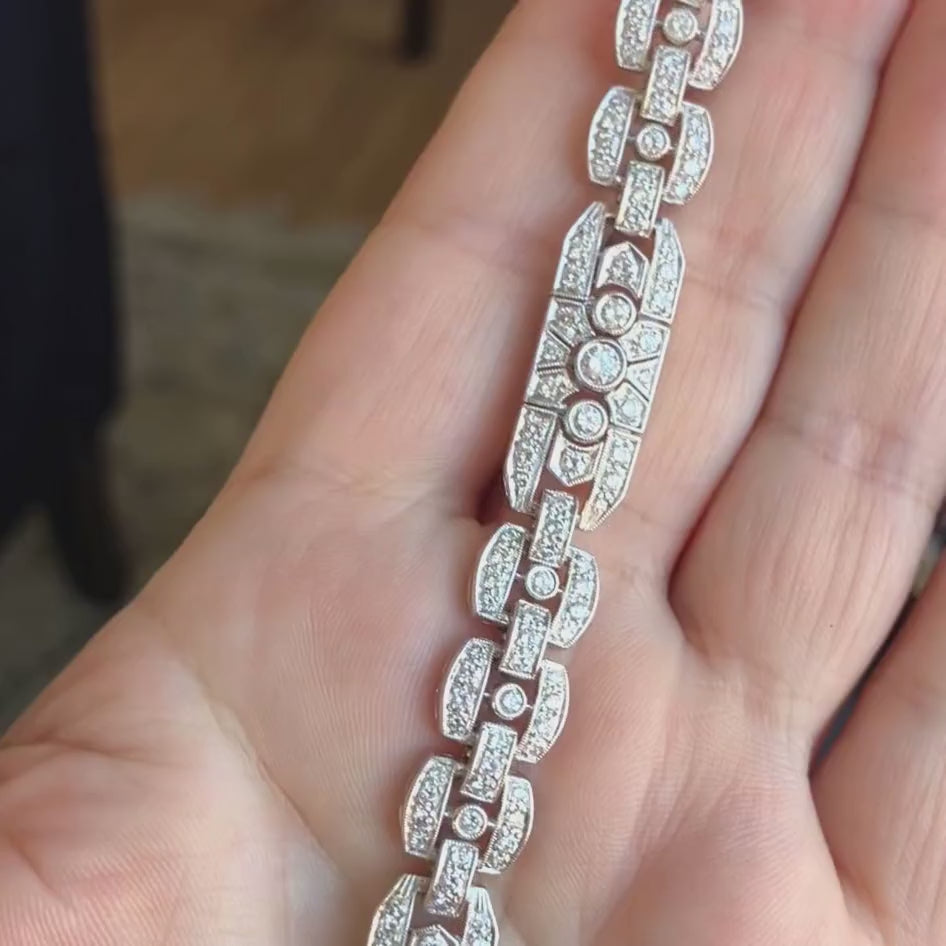 Vintage Diamond Bracelet, sold by Doyle & Doyle antique and vintage jewelry boutique