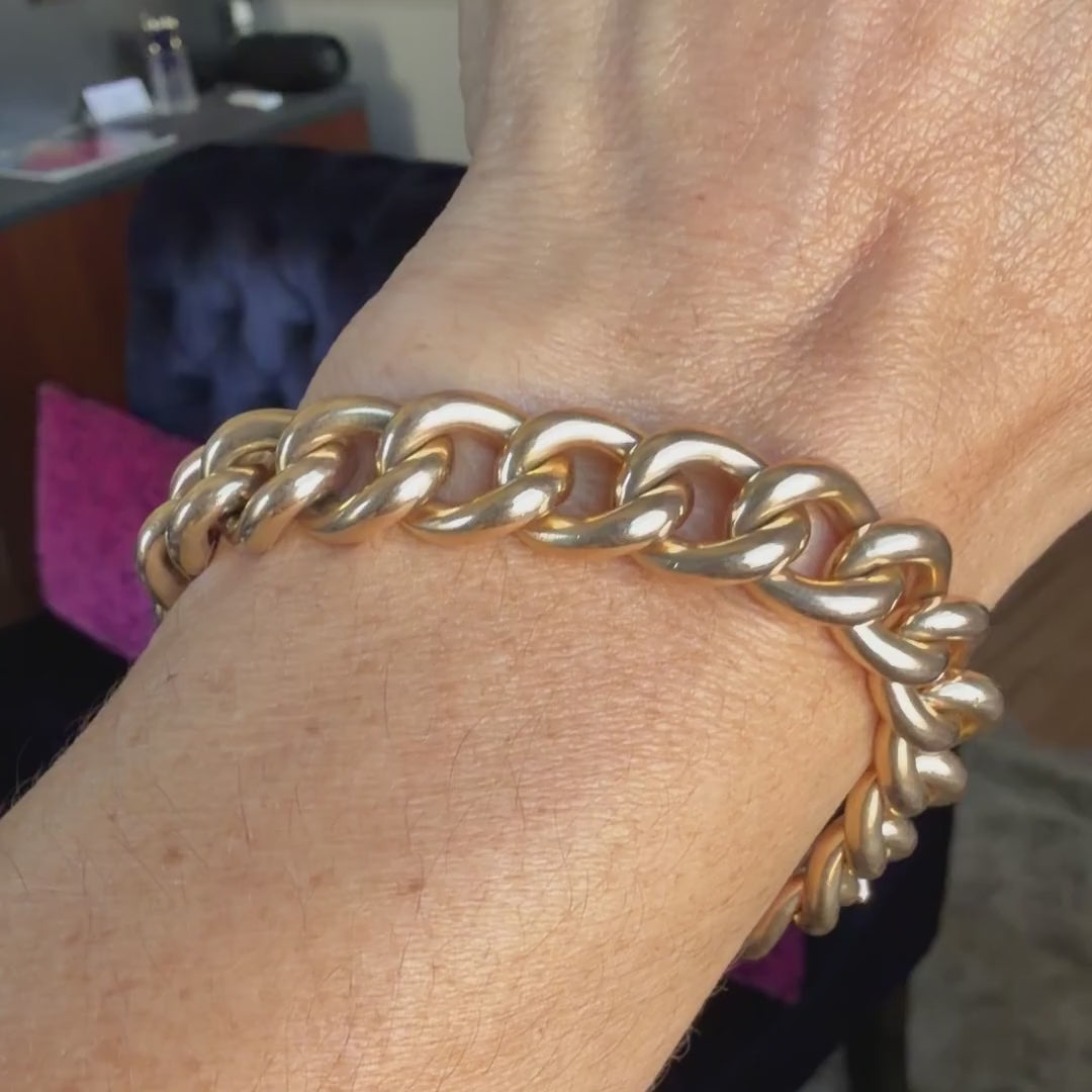 Antique Curb Link Chain Bracelet sold by Doyle and Doyle an antique and vintage jewelry boutique