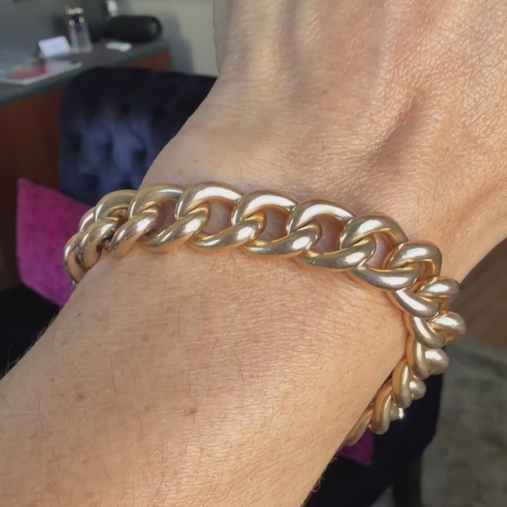 Antique Curb Link Chain Bracelet sold by Doyle and Doyle an antique and vintage jewelry boutique