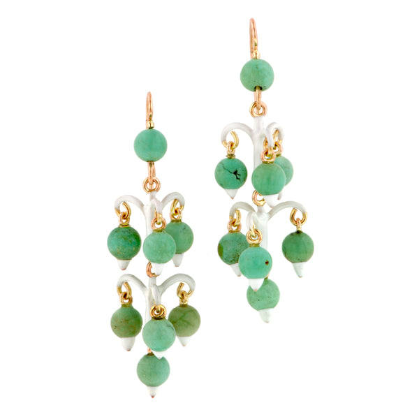 Turquoise & Enamel Earrings