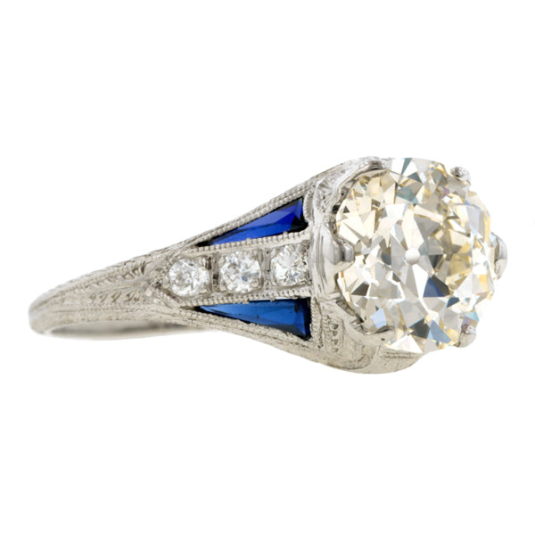 Art Deco Diamond Engagement Ring, TRB 2.30ct:: Doyle & Doyle
