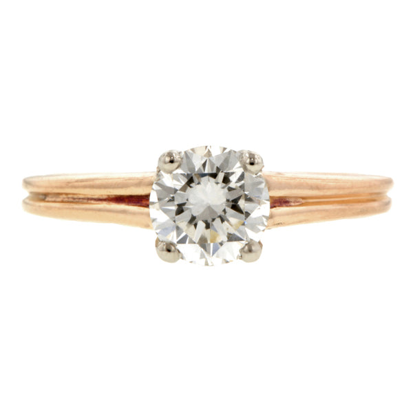 Vintage Solitaire Engagement Ring, RBC 0.90ct:: Doyle & Doyle