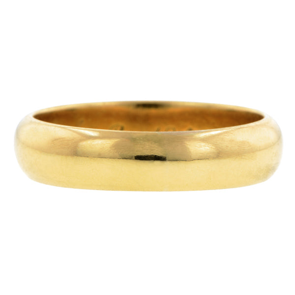 Antique Gold Wedding Band Ring, "1862", Size 5.75