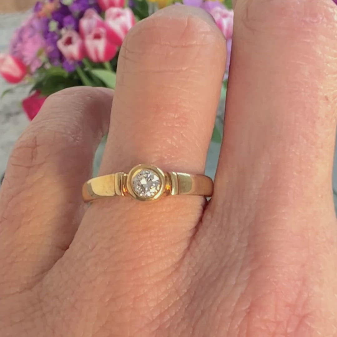 Vintage Diamond Ring, RBC 0.15 sold by Doyle and Doyle an antique and vintage jewelry boutique