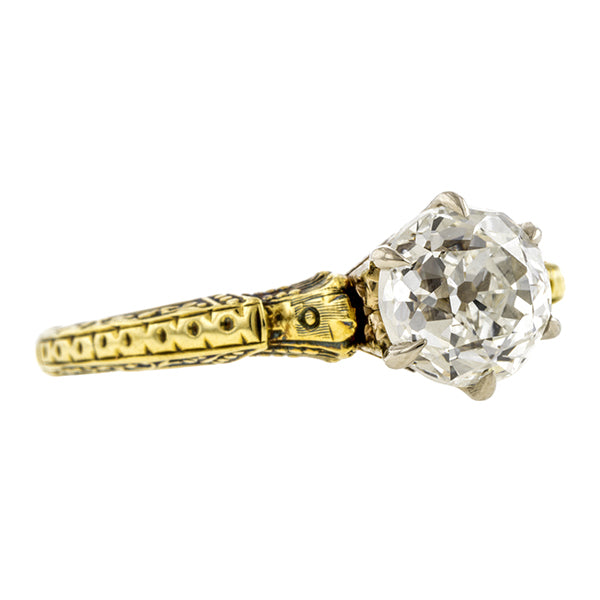 Art Deco Diamond Solitaire Engagement Ring, RBC 1.52ct:: Doyle & Doyle