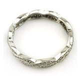 Crossover Twist Diamond Eternity Wedding Band