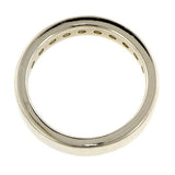 Estate ring: a Platinum Round Brilliant Cut Diamond Wedding Band sold by Doyle & Doyle vintage and antique jewelry boutique.