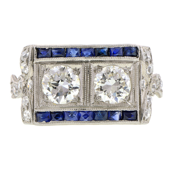 Edwardian Twin Stone Diamond Ring :: Doyle & Doyle
