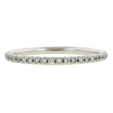 Round Brilliant Diamond Set White Gold Wire Ring sold by Doyle & Doyle vintage and antique jewelry boutique