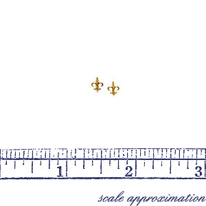 Fleur de Lis Gold Stud Earrings, Heirloom by Doyle & Doyle collection