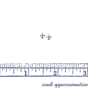 Fleur de Lis White Gold Stud Earrings, Heirloom by Doyle & Doyle collection