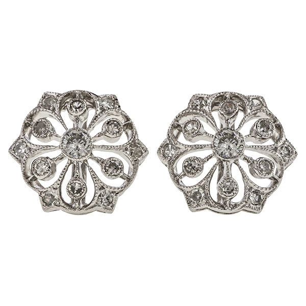 Filigree Diamond Earrings