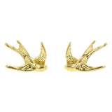 Gold Swallow Stud Earrings, Heirloom by Doyle & Doyle collection