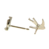 White Gold Swallow Stud Earrings, Heirloom by Doyle & Doyle collection
